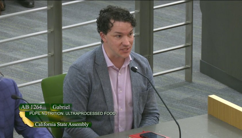Jimmy Fremgen testifying on AB 1264 before the California State Assembly